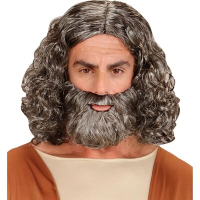 Heilige Jozef Donkergrijze Pruik en Baard Set - Pruiken & Bärten Heilige Jozef Donkergrijze Pruik en Baard Set - Pruiken & Bärten