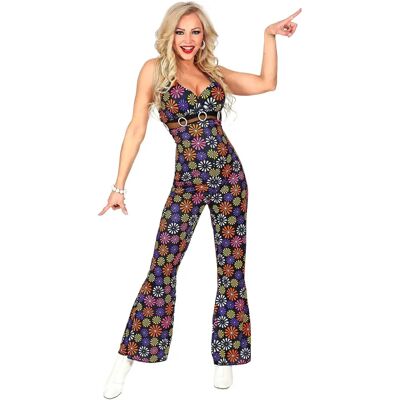 Finidi Modell - Blommig jumpsuit - Unisex - 70-talstema Finidi Modell - Blommig jumpsuit - Unisex - 70-talstema
