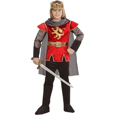 Costume di Re Artù rosso con mantello - Costume Costume di Re Artù rosso con mantello - Costume