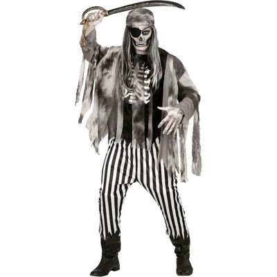 Lacey Wigs Costume de pirate squelette fantôme pour hommes - Costume de squelette de pirate Lacey Wigs Costume de pirate squelette fantôme pour hommes - Costume de squelette de pirate