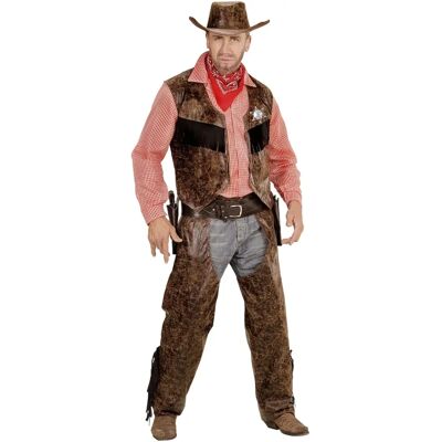 Widmann Cowboy Costume for Men - Shirt, Vest, Chaps, Hat - M Widmann Cowboy Costume for Men - Shirt, Vest, Chaps, Hat - M