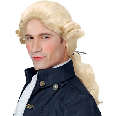 Widmann Blonde Colonial Wig with Ponytail - Wig Widmann Blonde Colonial Wig with Ponytail - Wig