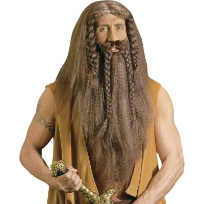 Jadeo Men's Viking Barbarian Wig - Wig Jadeo Men's Viking Barbarian Wig - Wig