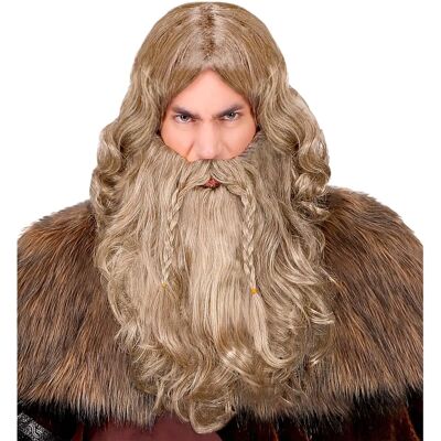 Widmann Viking Wig met Baard en Snor - Kostuumaccessoire Widmann Viking Wig met Baard en Snor - Kostuumaccessoire