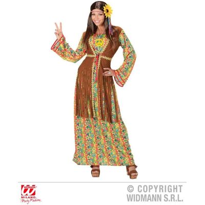 WIDMANN Long Hippie Dress with Fringes - Fancy Dress WIDMANN Long Hippie Dress with Fringes - Fancy Dress