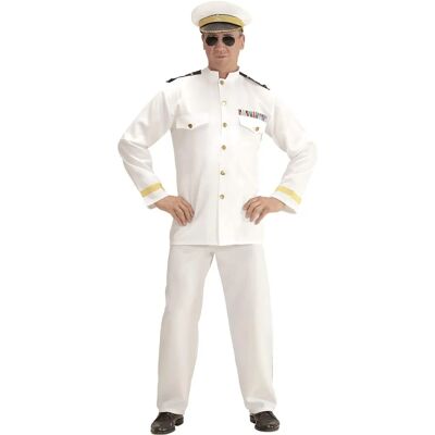 Widmann White Navy Captain Costume - XL for Men Widmann White Navy Captain Costume - XL for Men