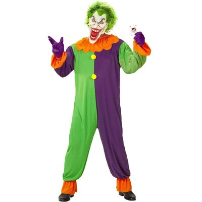 Widmann Costume Evil Joker M - Costume, Adult, Green-Orange, Polyester, Halloween Widmann Costume Evil Joker M - Costume, Adult, Green-Orange, Polyester, Halloween