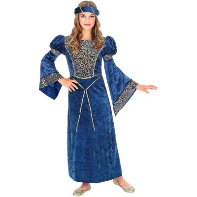 Vestito Rinascimentale Blu per Ragazze 140cm - Costume Vestito Rinascimentale Blu per Ragazze 140cm - Costume