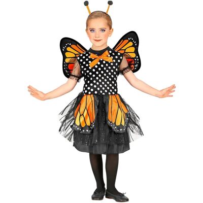 Costume da farfalla per bambini con ali arancioni - 128 cm Costume da farfalla per bambini con ali arancioni - 128 cm