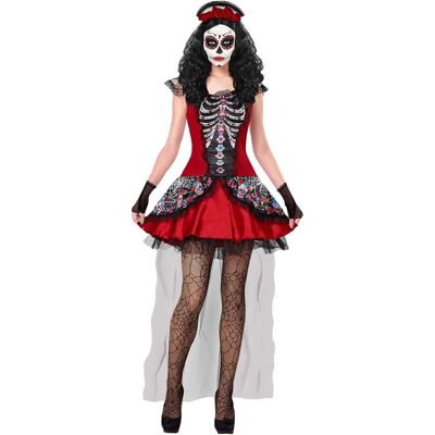 Strój damski Dia de Los Muertos Widmann - Rozmiar M Strój damski Dia de Los Muertos Widmann - Rozmiar M