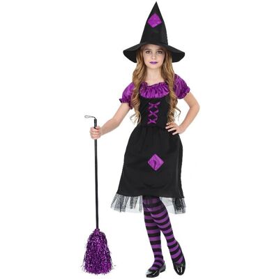 WIDMANN 08190 Costume da Strega per Ragazze - Costumi WIDMANN 08190 Costume da Strega per Ragazze - Costumi