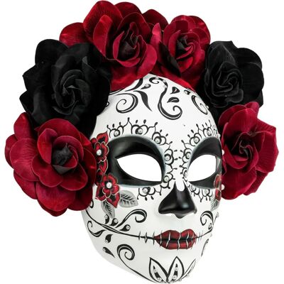 Widmann Day of the Dead Mask met Rozen - Masker Widmann Day of the Dead Mask met Rozen - Masker