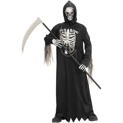 Widmann Halál vagy Morte -jelmez 128cm, fekete goth jelmez gyerekeknek Widmann Halál vagy Morte -jelmez 128cm, fekete goth jelmez gyerekeknek