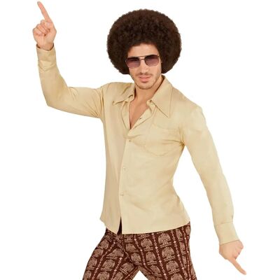 Beige 70's Disco Shirt - Shirt Beige 70's Disco Shirt - Shirt