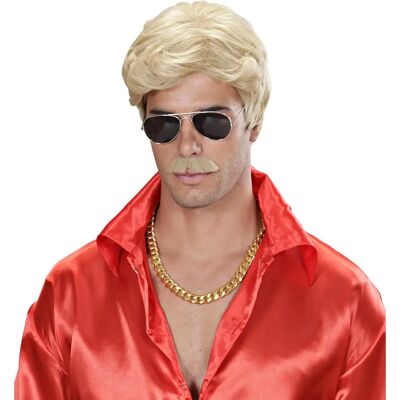 Widmann Dream Hair Playboy Blond Perücke und Schnurrbart - Perücke und Schnurrbart Set Widmann Dream Hair Playboy Blond Perücke und Schnurrbart - Perücke und Schnurrbart Set