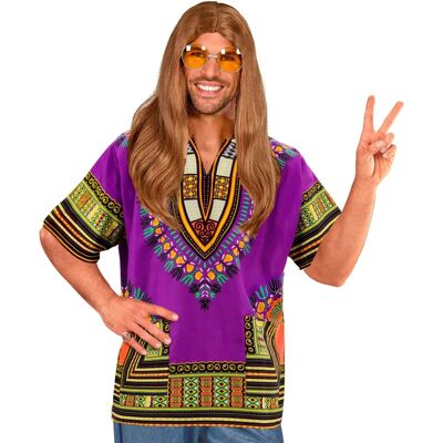 e-Carnavalskleding.nl Jimmy L/XL Camisa Dashiki Púrpura - Camisa e-Carnavalskleding.nl Jimmy L/XL Camisa Dashiki Púrpura - Camisa