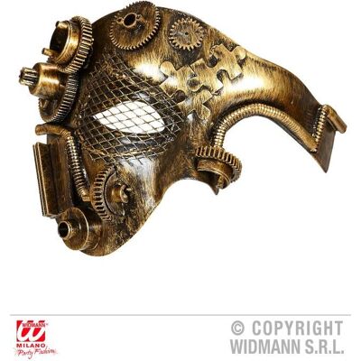 WIDMANN 09647 Złota Retro Steampunk Maska - Kostium WIDMANN 09647 Złota Retro Steampunk Maska - Kostium