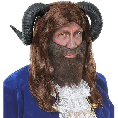 Widmann Ram Hoorns Pruik - Kostuumaccessoire Widmann Ram Hoorns Pruik - Kostuumaccessoire