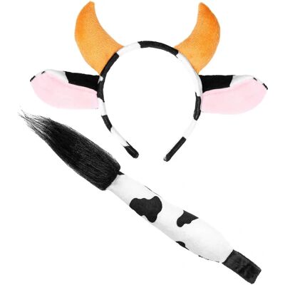 Marque Modèle Serre-tête vache avec queue - Accessoire - Publicité Marque Modèle Serre-tête vache avec queue - Accessoire - Publicité