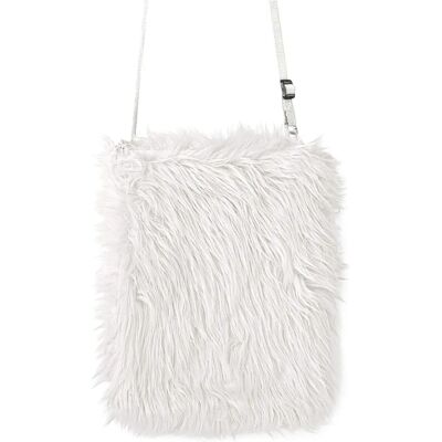 e-Carnavalskleding.nl White plush handbag - Handbag e-Carnavalskleding.nl White plush handbag - Handbag