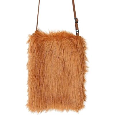 Braune Plüschtasche - Tasche Braune Plüschtasche - Tasche