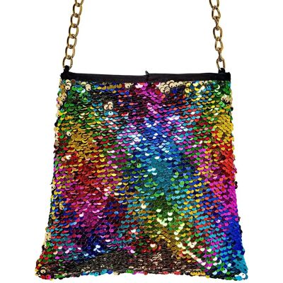 Sac pochette à sequins arc-en-ciel - Sac à main Sac pochette à sequins arc-en-ciel - Sac à main