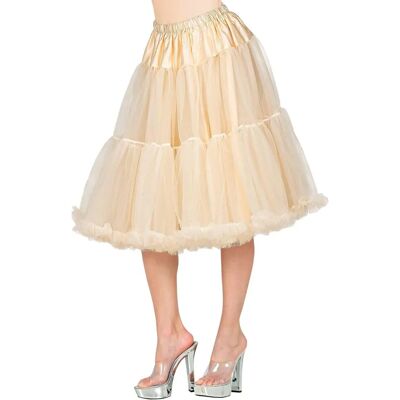 Jupon crème à taille élastique - Longue - Femmes Jupon crème à taille élastique - Longue - Femmes