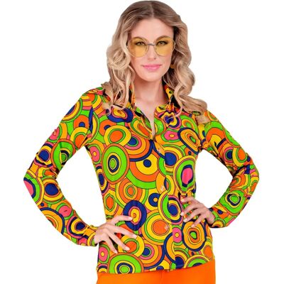 Widmann 70s Groovy Style - Yellow Circles Shirt L/XL Widmann 70s Groovy Style - Yellow Circles Shirt L/XL