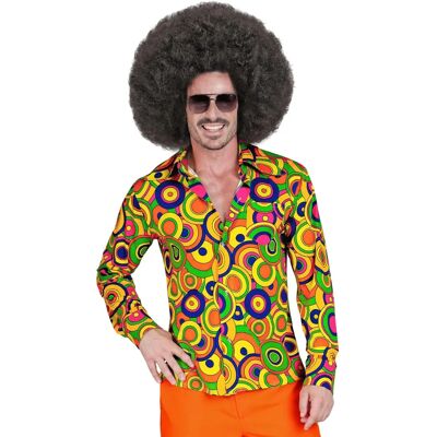 e-Carnavalskleding.nl Chemise années 70 cercles psychédéliques homme - Chemise - Publicité e-Carnavalskleding.nl Chemise années 70 cercles psychédéliques homme - Chemise - Publicité