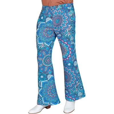 Pantalon Mandala Bleu Finidi Années 70 - Homme XXL - Pantalon - Publicité Pantalon Mandala Bleu Finidi Années 70 - Homme XXL - Pantalon - Publicité