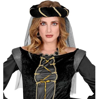e-Carnavalskleding.nl Coiffure de reine médiévale avec voile - Tête - Publicité e-Carnavalskleding.nl Coiffure de reine médiévale avec voile - Tête - Publicité