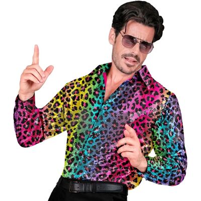 Leopard print party shirt men XL - Shirt Leopard print party shirt men XL - Shirt