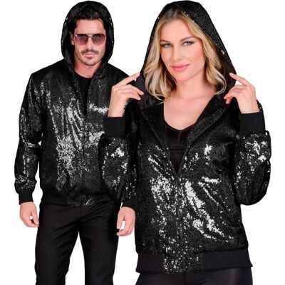 Marque Modèle Veste Bomber à Capuche Paillettes - Veste bomber Marque Modèle Veste Bomber à Capuche Paillettes - Veste bomber