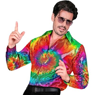 Disfraz de fiesta de neón con purpurina - Camisa Disfraz de fiesta de neón con purpurina - Camisa