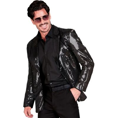 Czarna kurtka z cekinów Disco Fashion - Kurtka Czarna kurtka z cekinów Disco Fashion - Kurtka