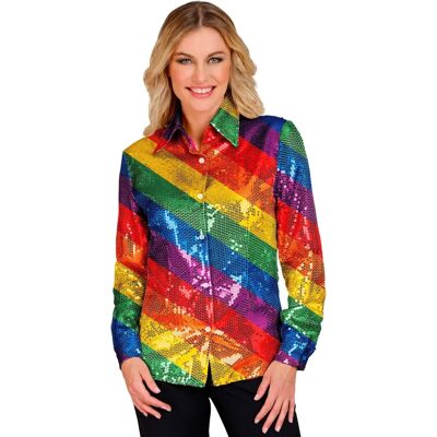 Fashion Multicolored Striped Shirt - Women Fashion Multicolored Striped Shirt - Women