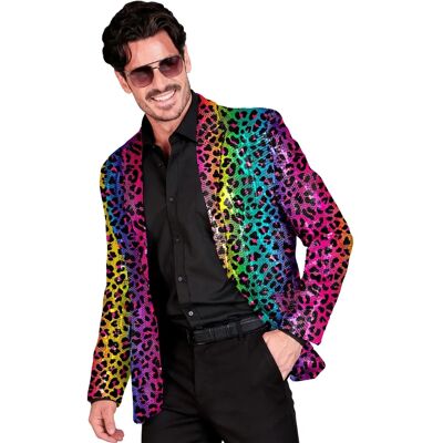 Giacca a paillettes leopardato arcobaleno Widmann - Giacca Giacca a paillettes leopardato arcobaleno Widmann - Giacca
