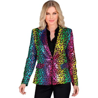 Marka Model - Strój na imprezę lub kurtka z nadrukiem z lwem leopard dla kobiet Marka Model - Strój na imprezę lub kurtka z nadrukiem z lwem leopard dla kobiet