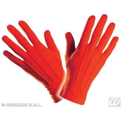 WIDMANN 1461R Déguisement - Gants courts rouges - Accessoire unisexe WIDMANN 1461R Déguisement - Gants courts rouges - Accessoire unisexe