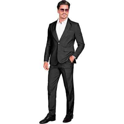 - Elegancki czarny kostium mafii dla mężczyzn - Elegancki czarny kostium mafii dla mężczyzn