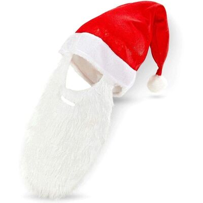Chapeau de Père Noël Widmann avec barbe - Accessoire de Noël Chapeau de Père Noël Widmann avec barbe - Accessoire de Noël