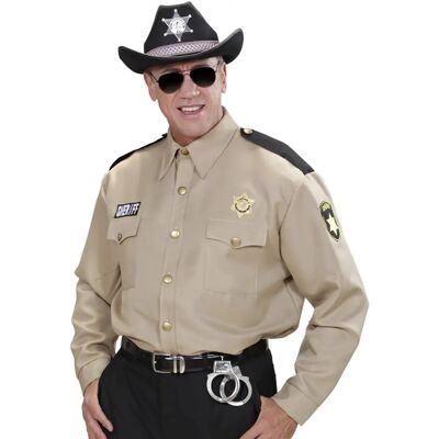 Widmann Beige Sheriff Shirt - Police Costume Widmann Beige Sheriff Shirt - Police Costume