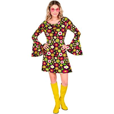 Widmann Crazy Flower Power Ruha Nőknek - XXL színes virágos farsangi jelmez Widmann Crazy Flower Power Ruha Nőknek - XXL színes virágos farsangi jelmez
