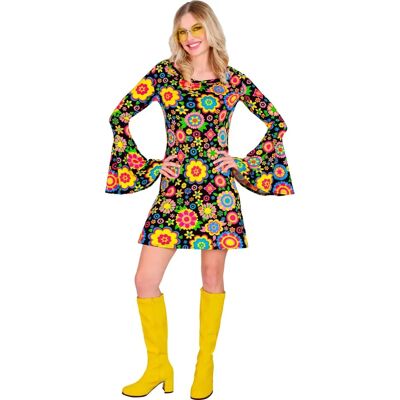 Robe Hippie Fleuri - Costume de Festival - Style Années 60 70 - Publicité Robe Hippie Fleuri - Costume de Festival - Style Années 60 70 - Publicité