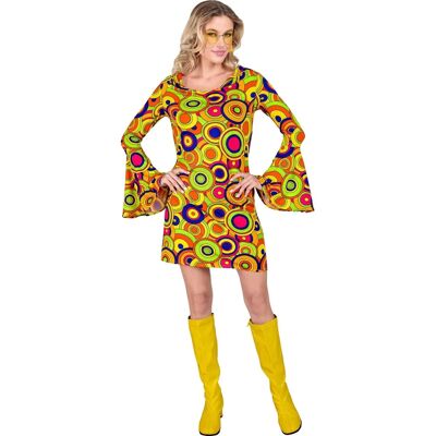 Brand Model - Yellow Circles 70s Dress - Women's Vintage Fashion Brand Model - Yellow Circles 70s Dress - Women's Vintage Fashion