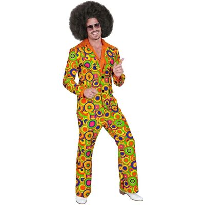 Disfraz de los 70s de Widmann con Círculos Amarillos - XL Disfraz de los 70s de Widmann con Círculos Amarillos - XL