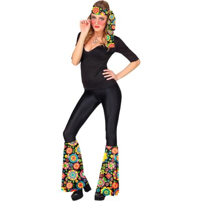 Conjunto de disfraces hippie flower power de Widmann - Carnaval Conjunto de disfraces hippie flower power de Widmann - Carnaval