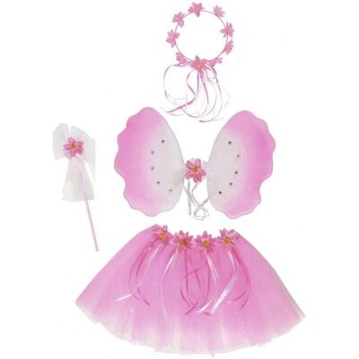 Widmann 1935F Rosa Fee Kostüm - Feenflügel, Diadem, Zauberstab Widmann 1935F Rosa Fee Kostüm - Feenflügel, Diadem, Zauberstab