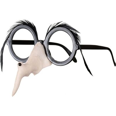 Lunettes de Sorcière Halloween avec Nez et Sourcils Lunettes de Sorcière Halloween avec Nez et Sourcils