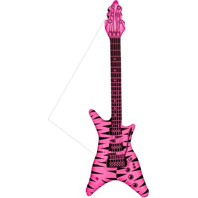 Pink aufblasbare Gitarre - Rock-Artikel Pink aufblasbare Gitarre - Rock-Artikel